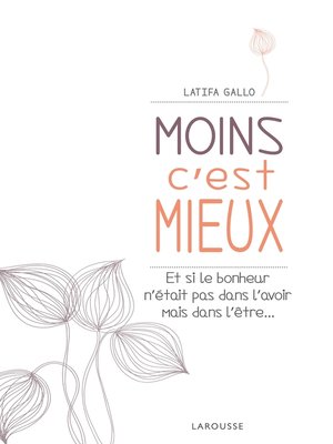 cover image of Moins c'est mieux